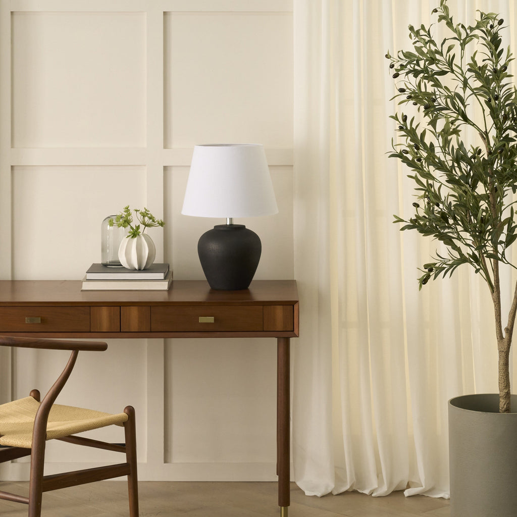 Nourison 20 Rustic Ceramic Pot Table Lamp