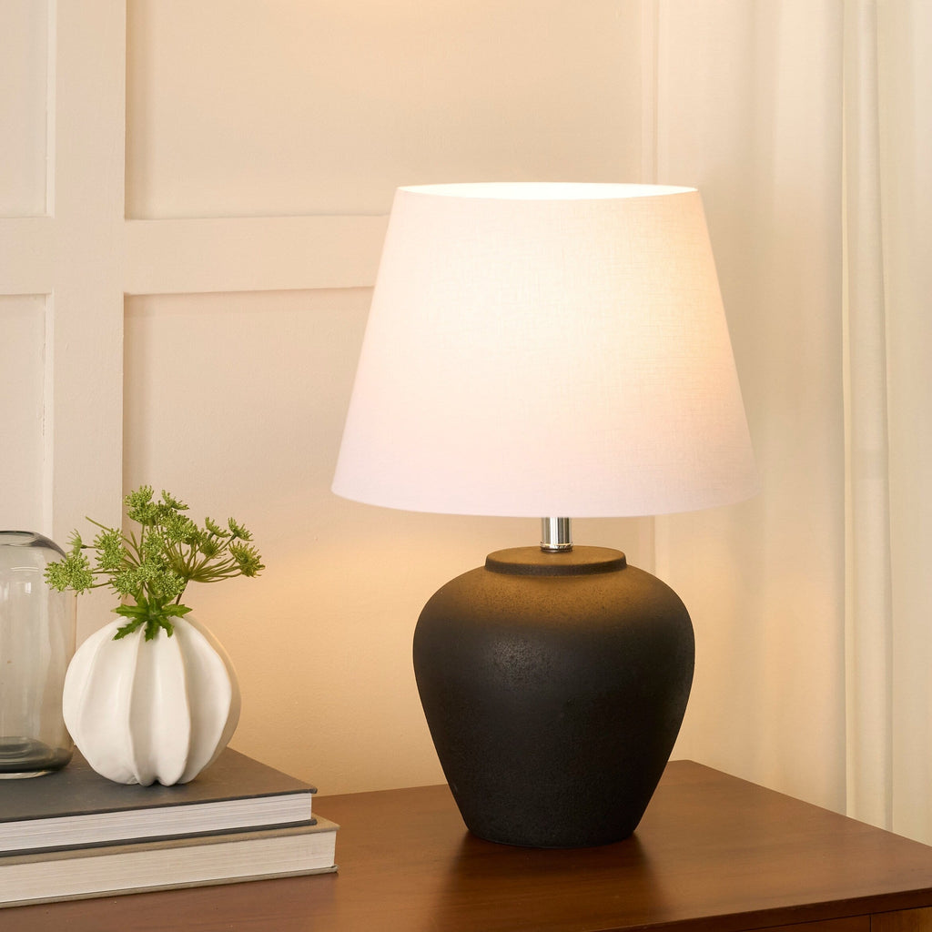 Nourison 20 Rustic Ceramic Pot Table Lamp