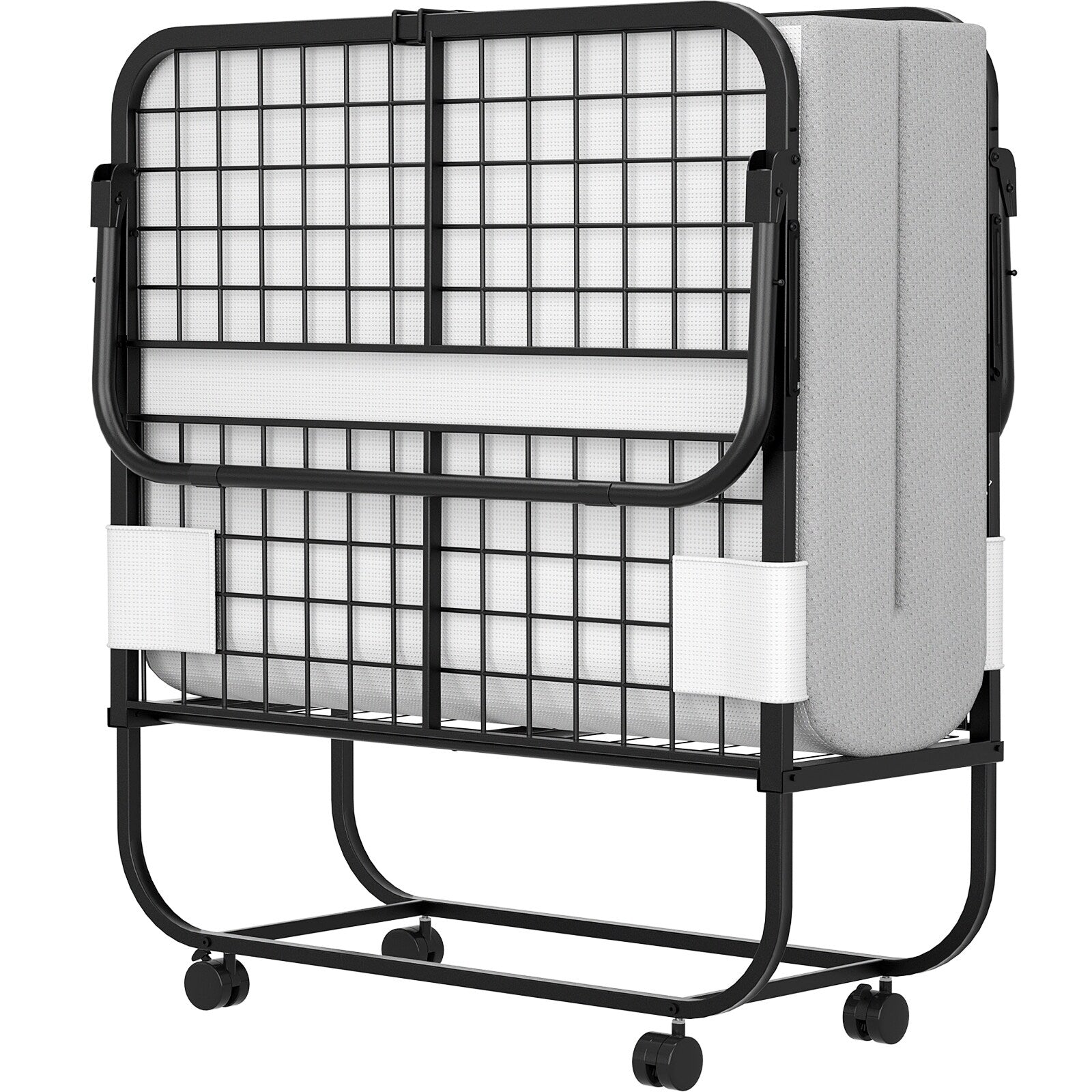 38'' Folding Bed with Mattress, Portable Foldable Bed with Storage Cover