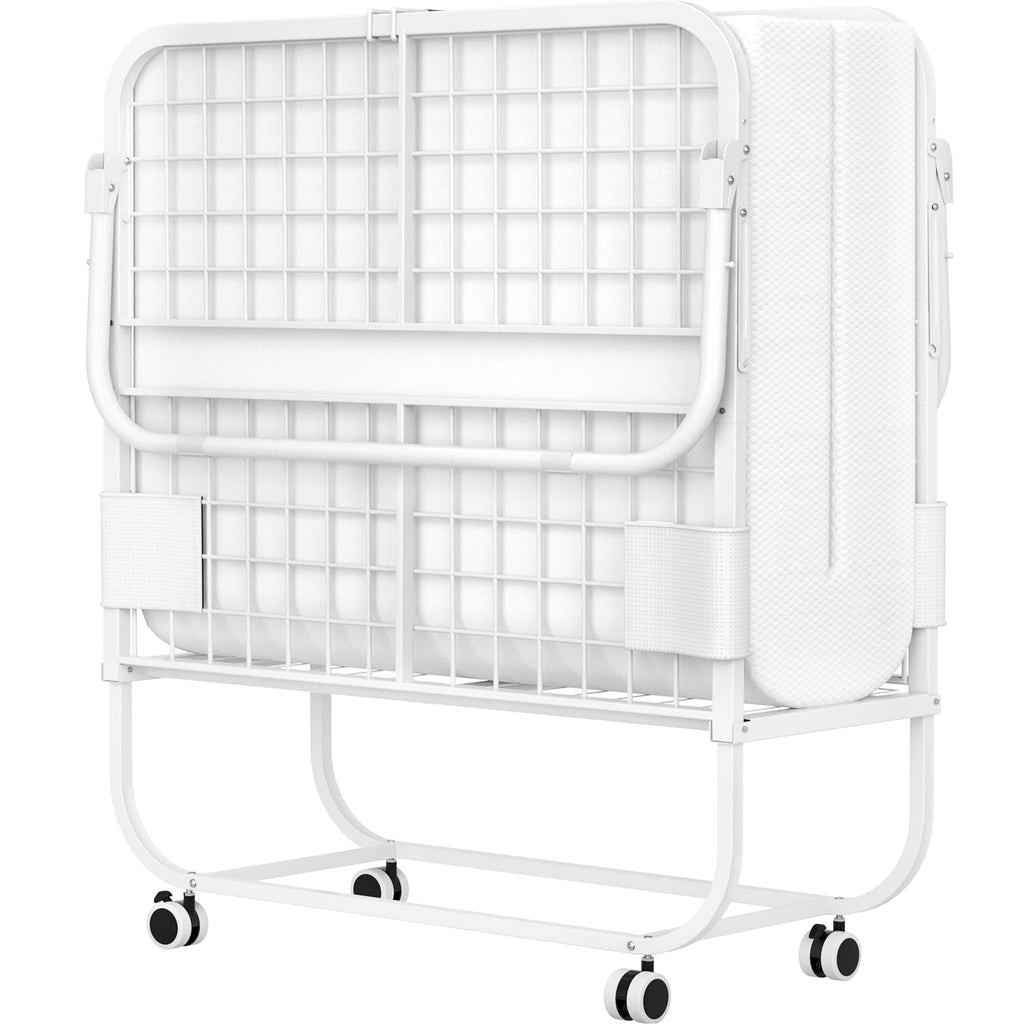 38'' Folding Bed with Mattress, Portable Foldable Bed with Storage Cover